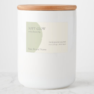 Artisan Candle Label Sage Modern Side-Bleed Wrap Voedselcontainer Etiket