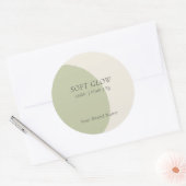 Artisan Candle Lid Sage Minimalist Scent Sticker (Envelop)