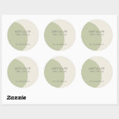 Artisan Candle Lid Sage Minimalist Scent Sticker (Vel)