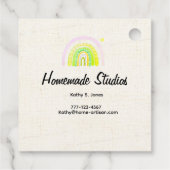 Artisan Canvas Rainbow 'Happiness is Homemade'  Bedankjes Labels (Achterkant)
