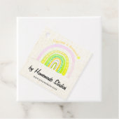 Artisan Canvas Rainbow 'Happiness is Homemade'  Bedankjes Labels (In situ)