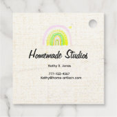 Artisan Canvas Rainbow 'Happiness is Homemade'  Bedankjes Labels (Achterkant)