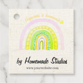 Artisan Canvas Rainbow 'Happiness is Homemade' Bedankjes Labels (Voorkant)