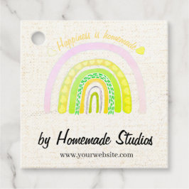 Artisan Canvas Rainbow 'Happiness is Homemade'  Bedankjes Labels
