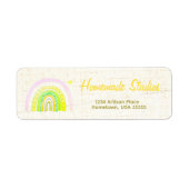 Artisan Canvas Rainbow 'Happiness is Homemade' Etiket (Voorkant)