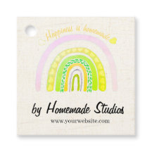 Artisan Canvas Regenboog 'Geluk is Thuisgemaakt' 