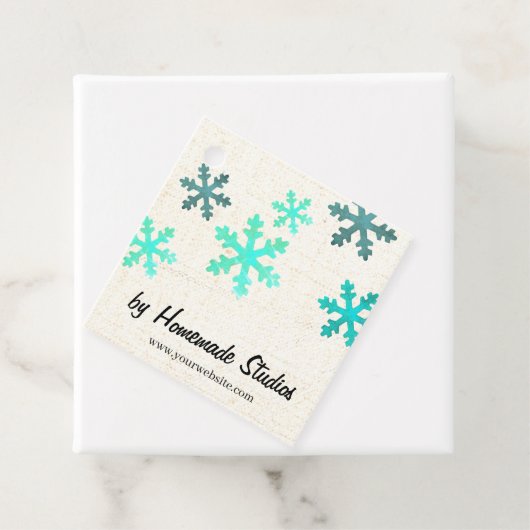 Artisan Canvas Snowflake Happiness Bedankjes Labels (In situ)
