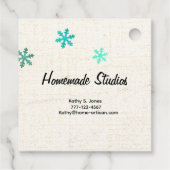 Artisan Canvas Snowflake Happiness Bedankjes Labels (Achterkant)