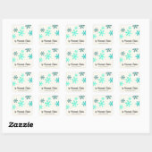 Artisan Canvas Snowflake Happiness Vierkante Sticker (Vel)