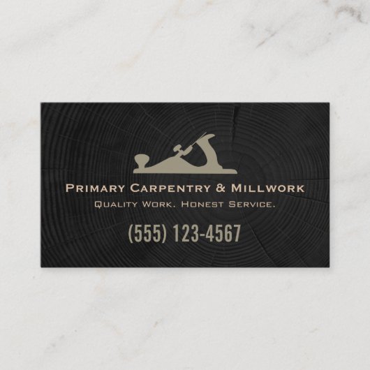 Artisan Carpenter Houtschaafmachine Bouw Visitekaartje (Voorkant)