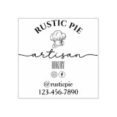 Artisan Chef Pet Bedrijfsnaam Bakkerij Rubberstempel (Afrduk)