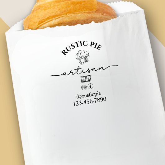 Artisan Chef Pet Bedrijfsnaam Bakkerij Rubberstempel