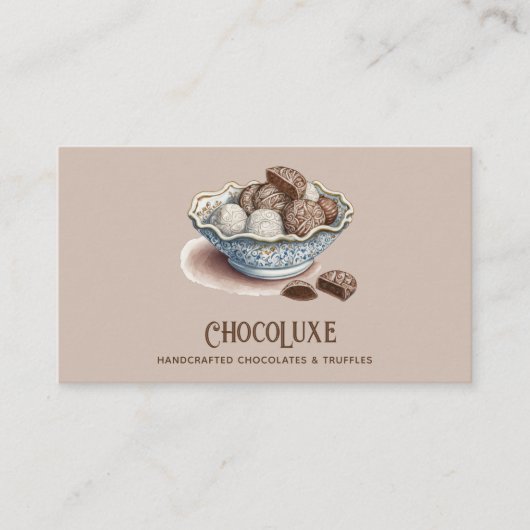 Artisan Chocolade Snoep & Truffel Confecties Visitekaartje (Voorkant)