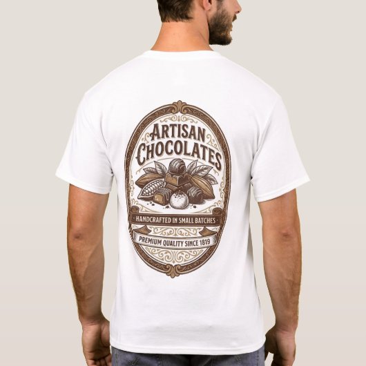 Artisan Chocolates Vintage Cocoa T-shirt (Achterkant)