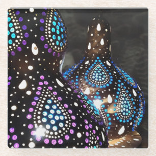 Artisan Craft Gourd Turkse lantaarns Acrylische ku Glazen Onderzetter