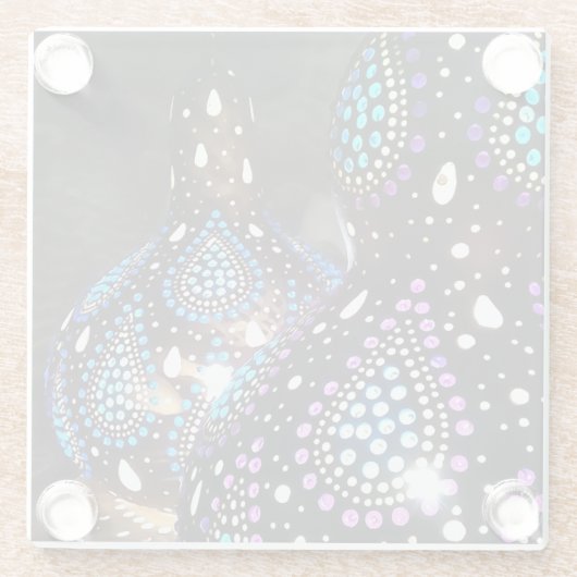 Artisan Craft Gourd Turkse lantaarns Acrylische ku Glazen Onderzetter (Achterkant)