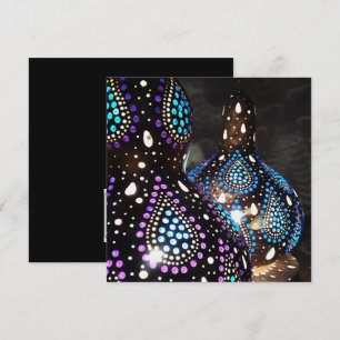 Artisan Craft Gourd Turkse lantaarns Acrylische ku Kaart
