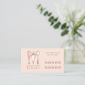 Artisan Cupcake Bakery Baking Tools Loyalty Card (Staand voorkant)