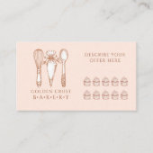 Artisan Cupcake Bakery Baking Tools Loyalty Card (Voorkant)