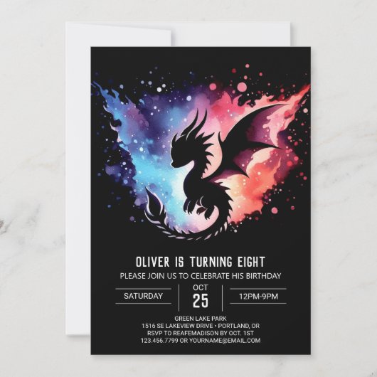 Artisan Dragon Birthday bewerkbaar Kaart (Voorkant)