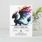 Artisan Dragon Birthday Digitaal Kaart (Staand voorkant)