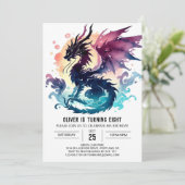 Artisan Dragon Birthday Printable Kaart (Staand voorkant)
