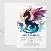 Artisan Dragon Birthday Printable Kaart (Voorkant / Achterkant)