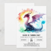 Artisan Fiery Dragon verjaardagsfeest Kaart (Voorkant / Achterkant)