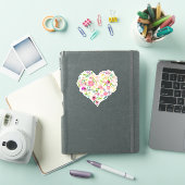 Artisan Floral Heart Love Weddenschap Valentijn Ma Sticker (iPad Cover)