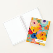 Artisan Geschilderde Bloemen NAAM Kleurrijk Schets Notitieboek (Binnen)