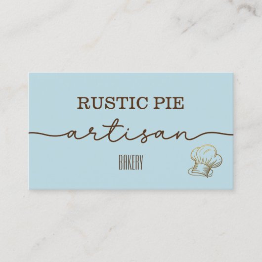 Artisan Gold Baker Bakkerij Chef Pet Catering Blau Klantenkaartje (Voorkant)
