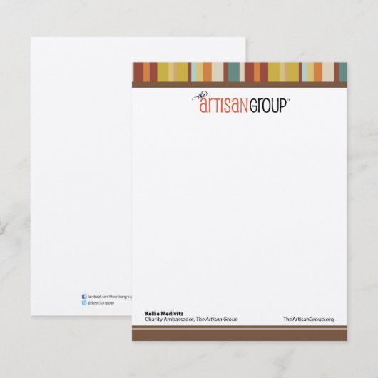 Artisan Group Note Cards (Kellie) Notitiekaartje (Voorkant / Achterkant)