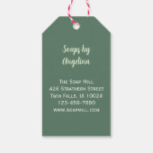 Artisan Handgemaakte Zeep Bloemen Hang Label Cadeaulabel (Achterkant)