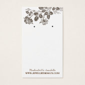 Artisan Lacy Floral Earring Holder Custom Jewels Visitekaartje (Voorkant)