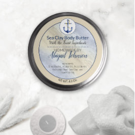 Artisan Nautisch Strand Zee Klei Body Butter Label