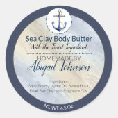 Artisan Nautisch Strand Zee Klei Body Butter Label (Voorkant)