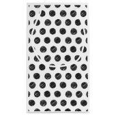 Artisan Polka Dots Black White Fun Chic Hand getek Klein Cadeauzakje (Achterkant)