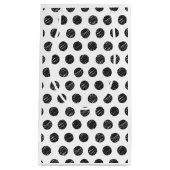 Artisan Polka Dots Black White Fun Chic Hand getek Klein Cadeauzakje (Voorkant)