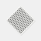 Artisan Polka Dots Black White Fun Chic Hand getek Servet (Hoek)