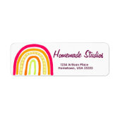 Artisan Rainbow Handmade Happiness Etiket (Voorkant)