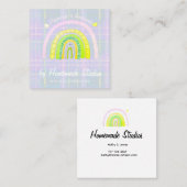 Artisan Rainbow 'Happiness is Homemade'  Contactkaartje (Voorkant / Achterkant)