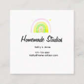 Artisan Rainbow 'Happiness is Homemade'  Contactkaartje (Achterkant)