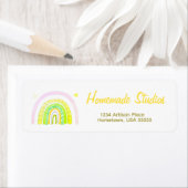 Artisan Rainbow 'Happiness is Homemade'  Etiket (Insitu)