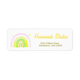 Artisan Rainbow 'Happiness is Homemade'  Etiket