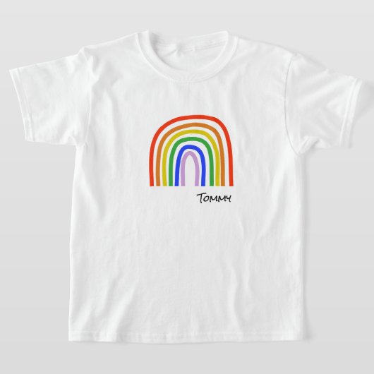 Artisan Rainbow Kinder NAAM Kleurrijke Plezier T-shirt (Laagn)