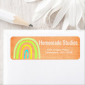 Artisan Raw Canvas Rainbow  Handmade Happiness  Etiket (Insitu)