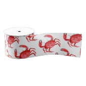 Artisan Red Crab Coastal Kleurrijk Reisplezier Grosgrain Lint (Spoel)
