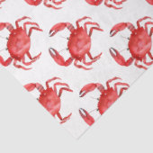 Artisan Red Crab Coastal Kleurrijk Reisplezier Tissuepapier (Detail)