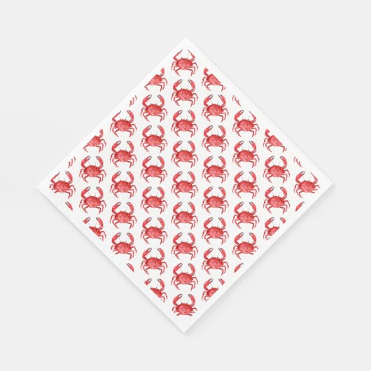 Artisan Red Crab Kleurrijke Kust Event Fun Servet (Hoek)