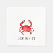 Artisan Red Crab Reunion NAAM Kleurrijk Fun Servet (Voorkant)